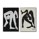 Cargar imagen en el visor de la galería, Set Cuadros Decorativos Abstracto Negro Arena 2-231 -Diptico
