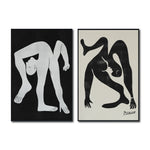 Cargar imagen en el visor de la galería, Set Cuadros Decorativos Abstracto Negro Arena 2-231 -Diptico
