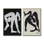 Cargar imagen en el visor de la galería, Set Cuadros Decorativos Abstracto Negro Arena 2-231 -Diptico
