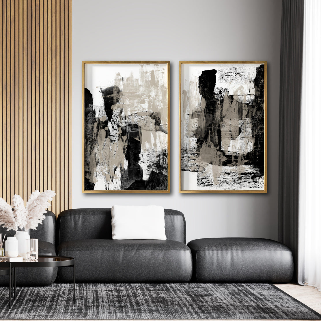 ompra cuadros decorativos abstractos Canvas online para tu recámara.  Decorado Sala cuadros en blanco y negro.