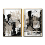 Cargar imagen en el visor de la galería, Set Cuadros Decorativos Abstracto Negro Arena 023 para Sala
