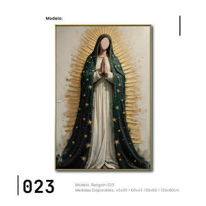Cuadro Decorativo - Religion 023 - Virgen de Guadalupe, Arte Bíblico Abstracto