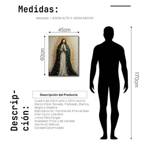 Cuadro Decorativo - Religion 023 - Virgen de Guadalupe, Arte Bíblico Abstracto