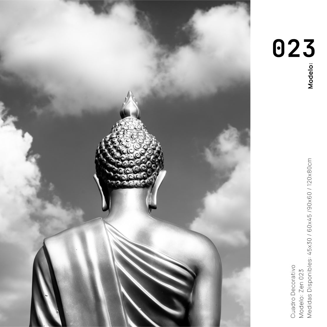 Cuadro Decorativo - Zen 023 - Escultura de Buda - Meditación