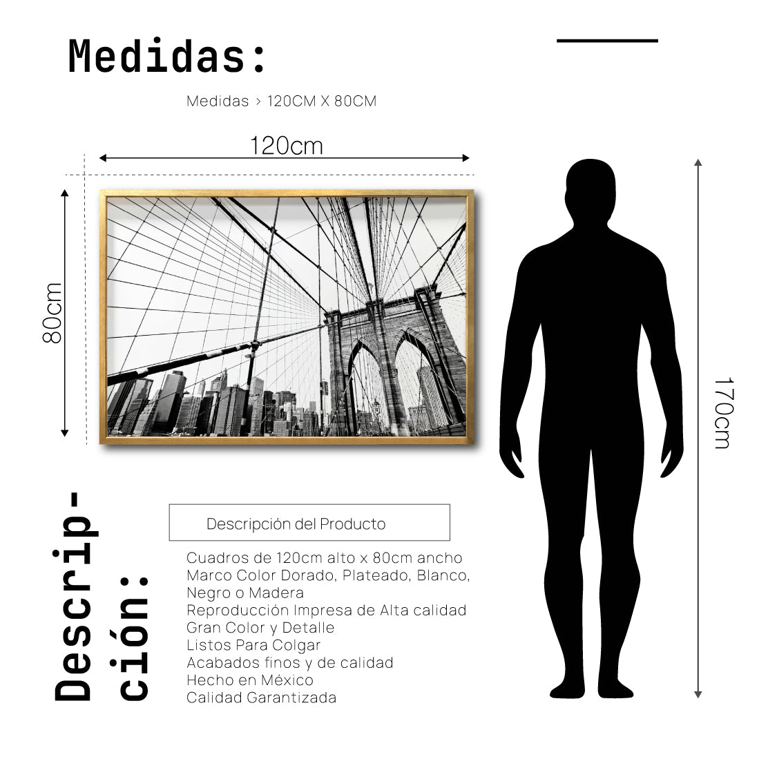 Cuadro Decorativo NY 024 - Puente de Brooklyn Nueva York