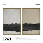 Cargar imagen en el visor de la galería, Set Cuadros Decorativos Abstracto Negro Arena 2-241 - Diptico Moderno y Minimalista Arte Estilo Nordico Tonos Neutros

