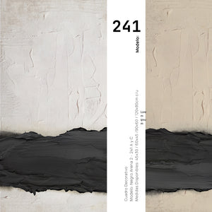 Set Cuadros Decorativos Abstracto Negro Arena 2-241 - Diptico Moderno y Minimalista Arte Estilo Nordico Tonos Neutros
