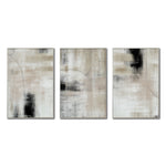 Cargar imagen en el visor de la galería, Set Cuadros Decorativos Abstracto Negro Arena 2 - 245 - Triptico Moderno y Elegante Estilo Nordico Tonos Neutros
