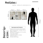 Cargar imagen en el visor de la galería, Set Cuadros Decorativos Abstracto Negro Arena 2 - 245 - Triptico Moderno y Elegante Estilo Nordico Tonos Neutros
