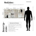 Cargar imagen en el visor de la galería, Set Cuadros Decorativos Abstracto Negro Arena 2 - 245 - Triptico Moderno y Elegante Estilo Nordico Tonos Neutros
