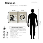 Cargar imagen en el visor de la galería, Set Cuadros Decorativos Abstracto Negro Arena 2 - 247 - Diptico Moderno y Minimalista Estilo Nordico Tonos Neutros
