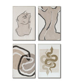 Cargar imagen en el visor de la galería, Set Cuadros Decorativos Abstracto Negro Arena 2 - 248C - 4piezas Arte Moderno y Minimalista Estilo Boho Tonos Neutros
