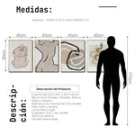 Cargar imagen en el visor de la galería, Set Cuadros Decorativos Abstracto Negro Arena 2 - 248C - 4piezas Arte Moderno y Minimalista Estilo Boho Tonos Neutros
