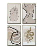 Cargar imagen en el visor de la galería, Set Cuadros Decorativos Abstracto Negro Arena 2 - 248C - 4piezas Arte Moderno y Minimalista Estilo Boho Tonos Neutros
