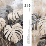 Cargar imagen en el visor de la galería, Set Cuadros Decorativos Abstracto Negro Arena 2 - 249 - Diptico Botanico Monsteras Arte Moderno Estilo Boho en Tonos Neutros
