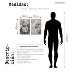Cargar imagen en el visor de la galería, Set Cuadros Decorativos Abstracto Negro Arena 2 - 249 - Diptico Botanico Monsteras Arte Moderno Estilo Boho en Tonos Neutros
