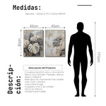 Cargar imagen en el visor de la galería, Set Cuadros Decorativos Abstracto Negro Arena 2 - 249 - Diptico Botanico Monsteras Arte Moderno Estilo Boho en Tonos Neutros
