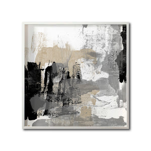 Cuadro Decorativo Abstracto Negro Arena 024 - Para Credenza