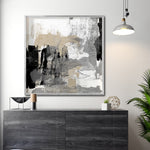 Cargar imagen en el visor de la galería, Cuadro Decorativo Abstracto Negro Arena 024 - Para Credenza
