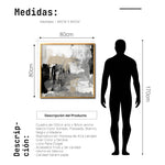 Cargar imagen en el visor de la galería, Cuadro Decorativo Abstracto Negro Arena 024 - Para Credenza
