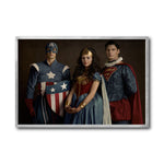 Cargar imagen en el visor de la galería, Cuadro Decorativo Personajes Época 024 Superhéroes Supermán, Mujer Maravilla, Capitán America
