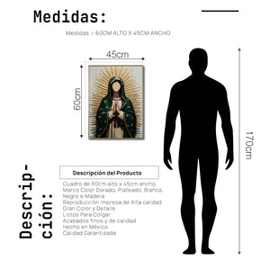 Cuadro Decorativo - Religion 024 - Virgen de Guadalupe, Arte Bíblico Abstracto