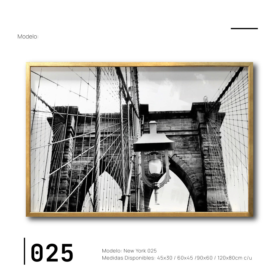 Cuadro Decorativo NY 025- Puente de Brooklyn Nueva York