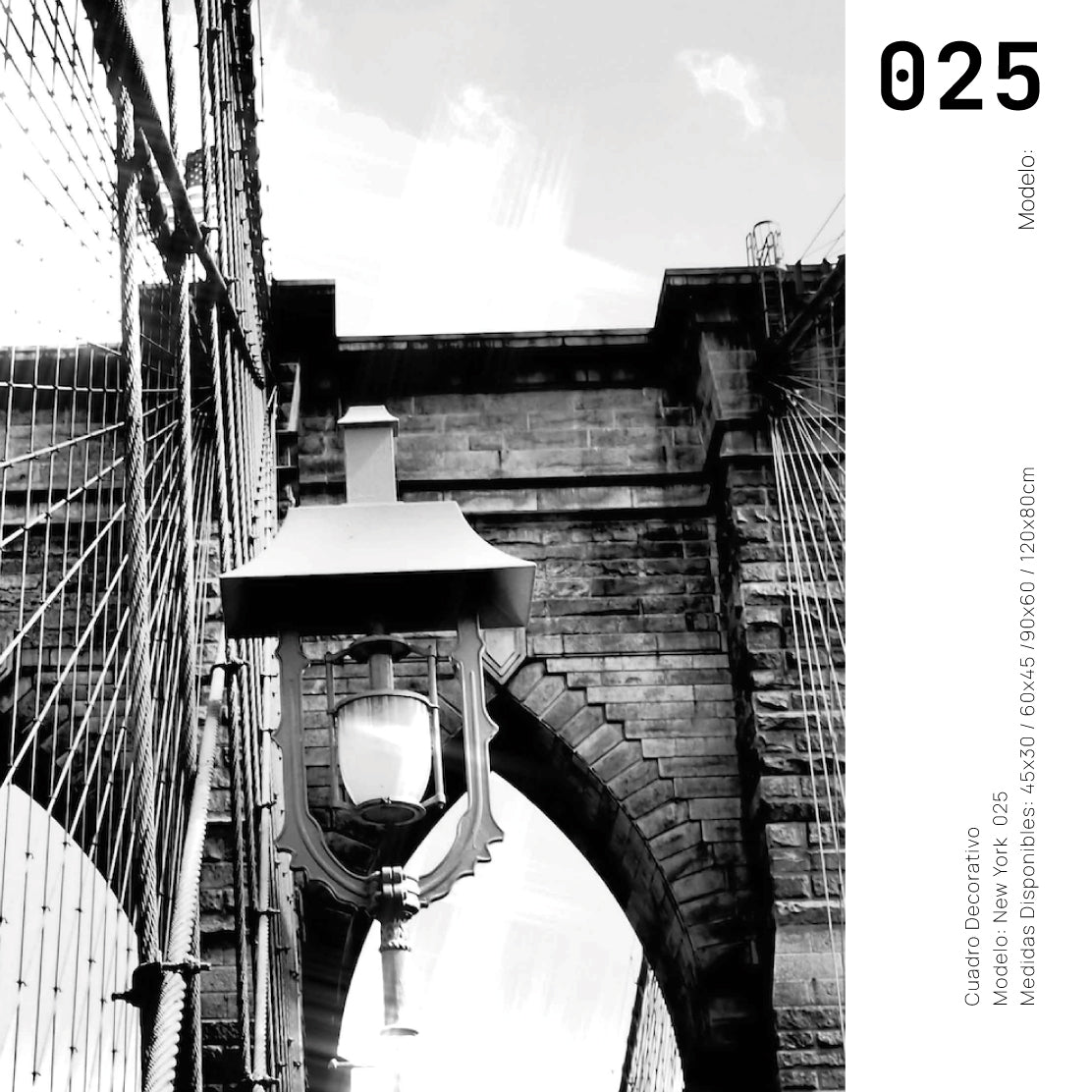 Cuadro Decorativo NY 025- Puente de Brooklyn Nueva York