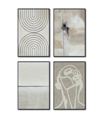 Cargar imagen en el visor de la galería, Set Cuadros Decorativos Abstracto Negro Arena 2 - 254C - 4piezas Arte Moderno y Minimalista Estilo Nordico Boho en Tonos Neutros
