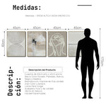 Cargar imagen en el visor de la galería, Set Cuadros Decorativos Abstracto Negro Arena 2 - 254C - 4piezas Arte Moderno y Minimalista Estilo Nordico Boho en Tonos Neutros
