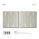 Cargar imagen en el visor de la galería, Set Cuadros Decorativos Abstracto Negro Arena 2-255- Diptico Moderno y Minimalista Arte Estilo Boho en Beige y Blanco
