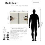 Cargar imagen en el visor de la galería, Set Cuadros Decorativos Abstracto Negro Arena 2 -257 -Diptico Minimalista Arte Moderno Estilo Nordico en Tonos Neutros
