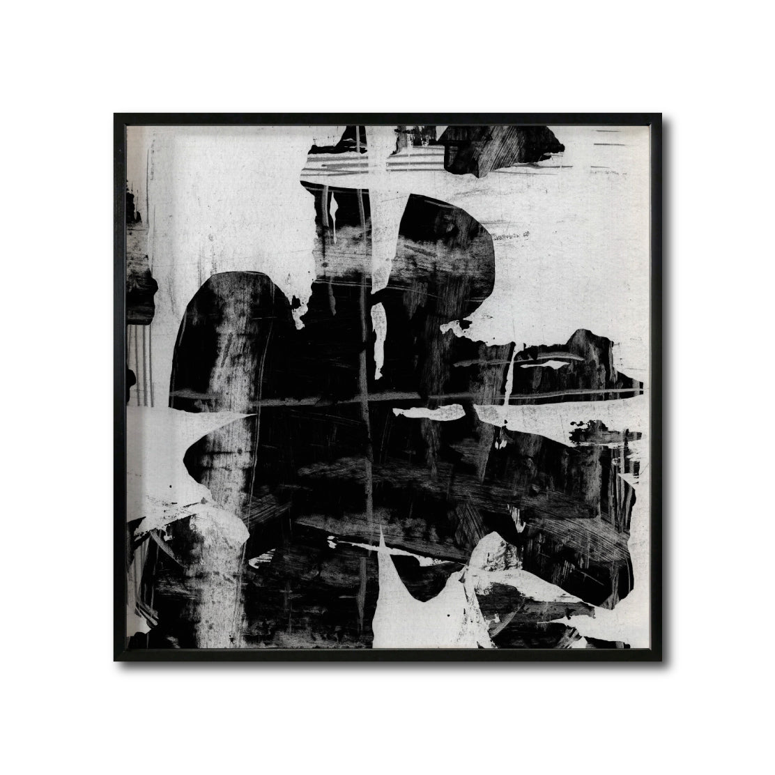 Cuadro Decorativo Abstracto Negro Arena 025 - Para Credenza