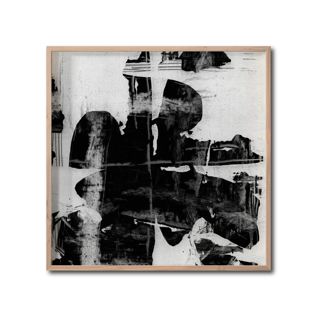 Cuadro Decorativo Abstracto Negro Arena 025 - Para Credenza