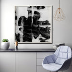 Cargar imagen en el visor de la galería, Cuadro Decorativo Abstracto Negro Arena 025 - Para Credenza
