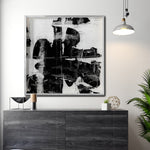 Cargar imagen en el visor de la galería, Cuadro Decorativo Abstracto Negro Arena 025 - Para Credenza
