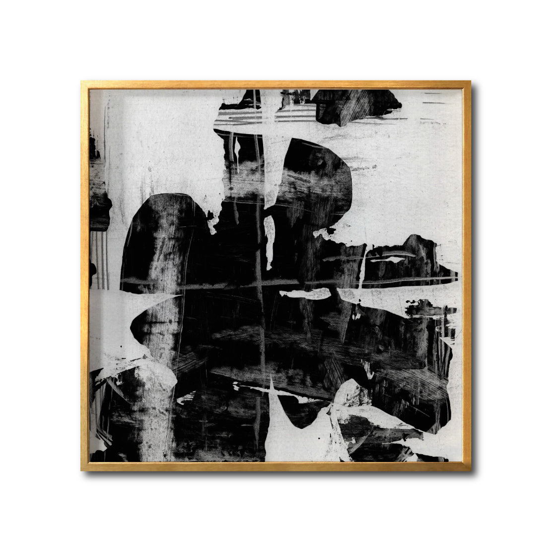 Cuadro Decorativo Abstracto Negro Arena 025 - Para Credenza