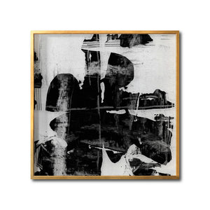 Cuadro Decorativo Abstracto Negro Arena 025 - Para Credenza