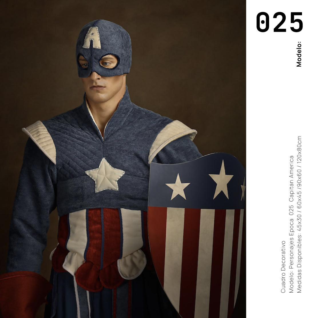 Cuadro Decorativo Personajes Época 025 Superhéroes Avengers Capitan America
