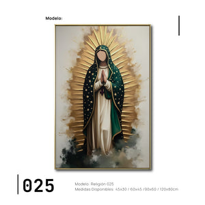 Cuadro Decorativo - Religion 025 - Virgen de Guadalupe, La Guadalupana, Arte Bíblico Abstracto