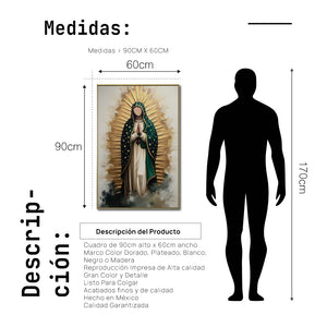 Cuadro Decorativo - Religion 025 - Virgen de Guadalupe, La Guadalupana, Arte Bíblico Abstracto