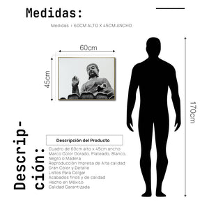 Cuadro Decorativo - Zen 025 - Buda en Meditación - Escultura