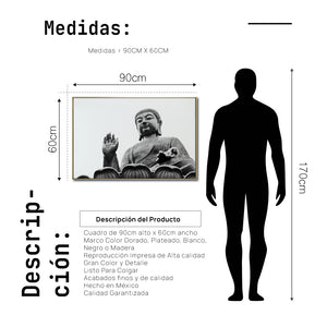 Cuadro Decorativo - Zen 025 - Buda en Meditación - Escultura