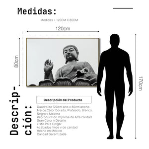 Cuadro Decorativo - Zen 025 - Buda en Meditación - Escultura
