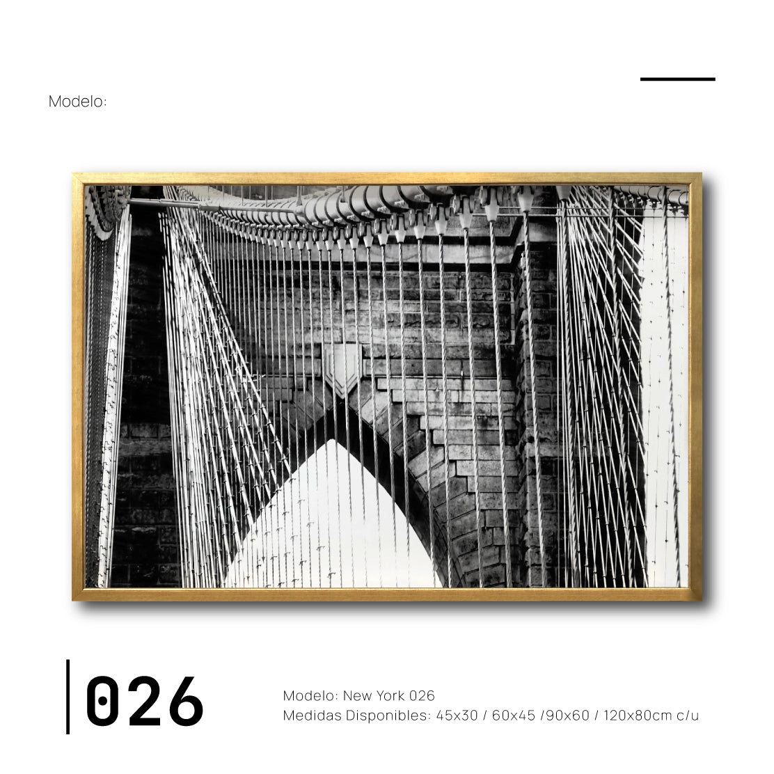 Cuadro Decorativo NY 026 - Puente de Brooklyn Nueva York