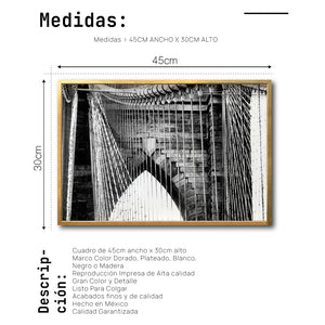 Cuadro Decorativo NY 026 - Puente de Brooklyn Nueva York