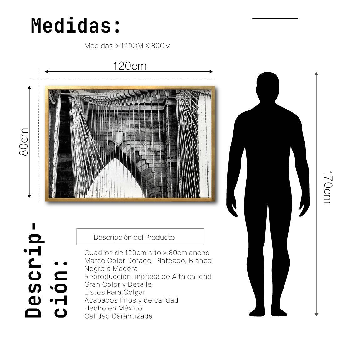 Cuadro Decorativo NY 026 - Puente de Brooklyn Nueva York