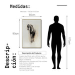 Cargar imagen en el visor de la galería, Cuadro Decorativo Abstracto Negro Arena 2 - 260 - Boceto de Caballo Negro Ate Moderno y Minimalista Estilo Nordico Tonos Neutros
