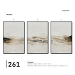 Cargar imagen en el visor de la galería, Set Cuadros Decorativos Abstracto Negro Arena 2-261 - Triptico Moderno y Minimalista Arte Estilo Nordico en Tonos Beige y Negro
