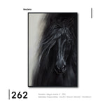 Cargar imagen en el visor de la galería, Cuadro Decorativo Abstracto Negro Arena 2-262 - Caballo Negro Arte Moderno Estilo Boho en tonos Neutros
